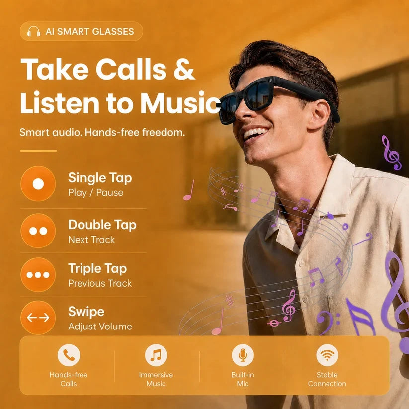 Luma AI Smart Glasses - Hands-Free Camera and Tint Control