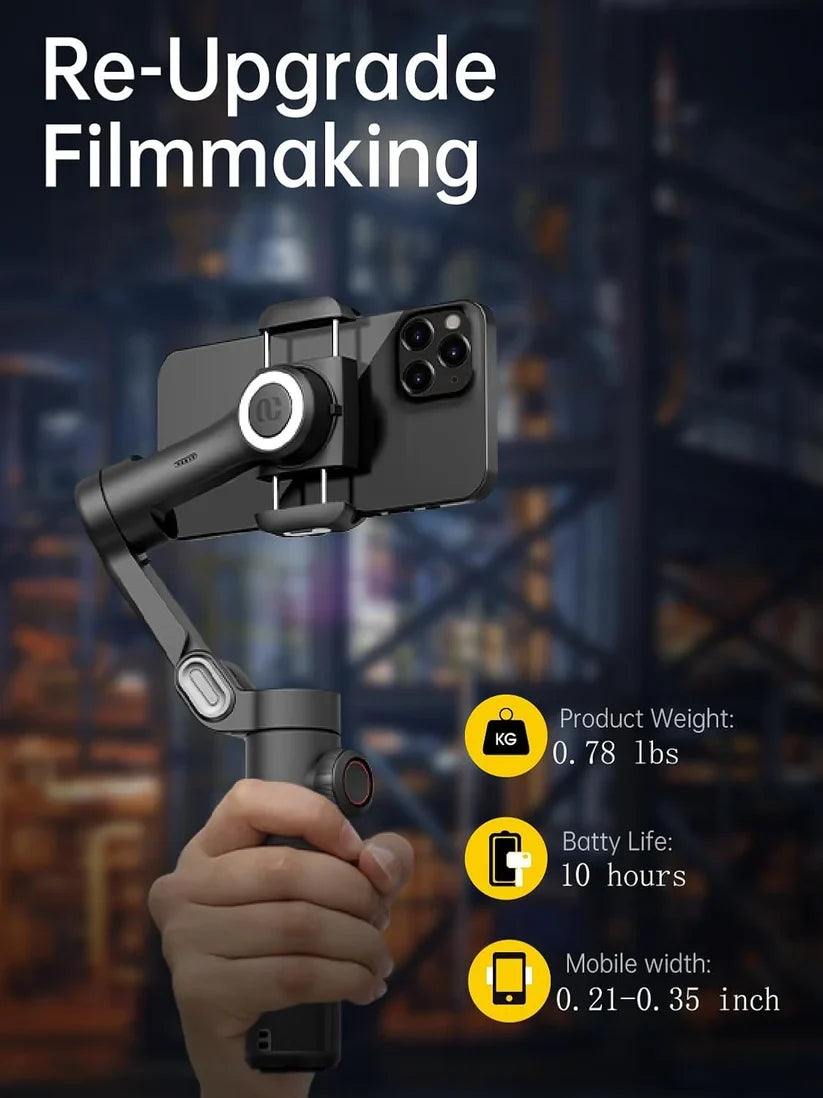AOCHUAN Smart XE 3-Axis Smartphone Gimbal | AI Face Tracking & Gesture Control