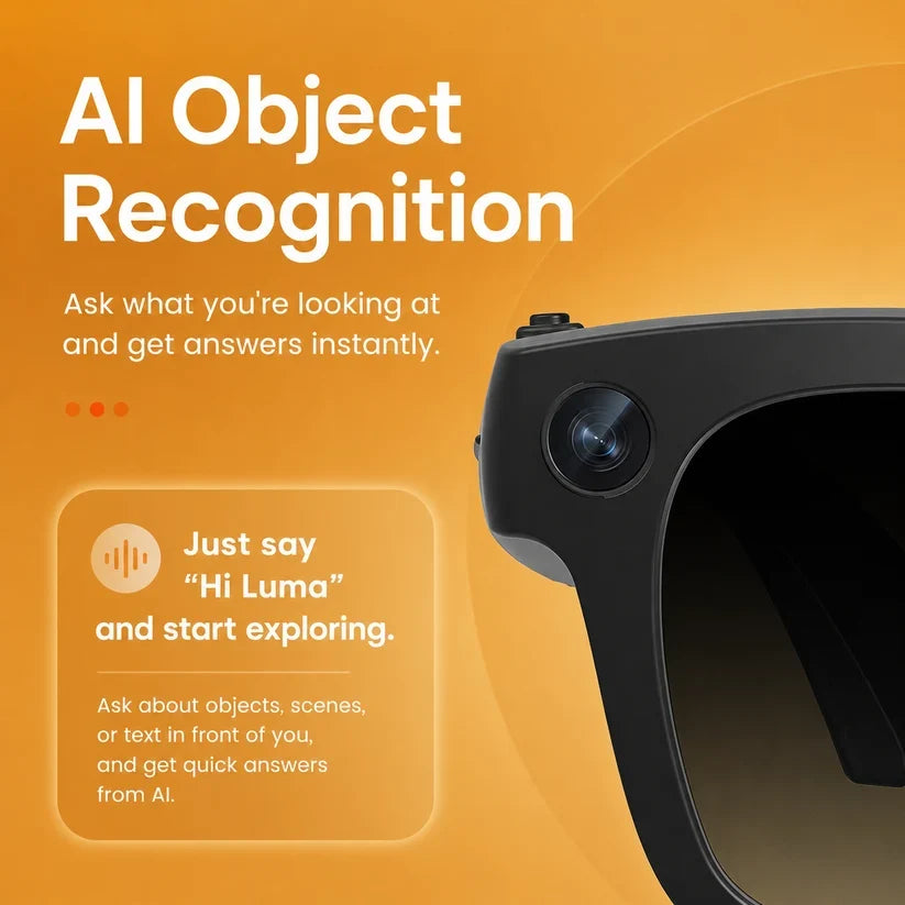 Luma AI Smart Glasses - Hands-Free Camera and Tint Control