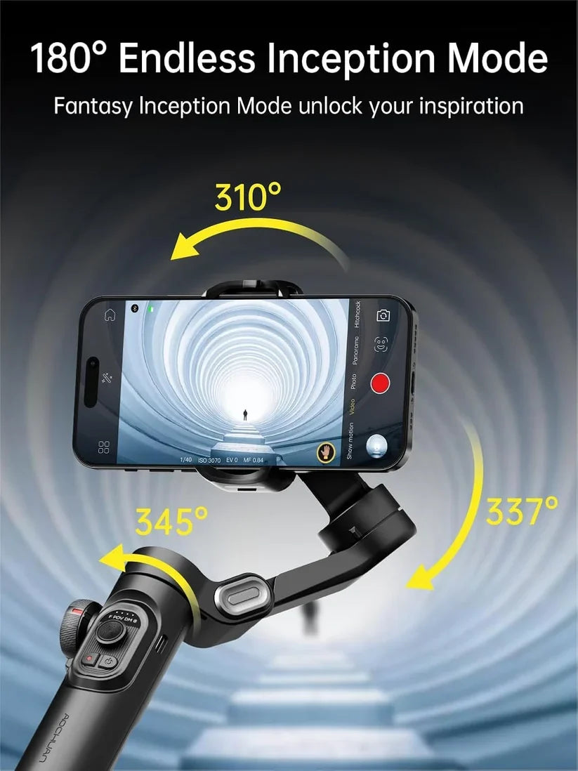 AOCHUAN Smart XE 3-Axis Smartphone Gimbal | AI Face Tracking & Gesture Control