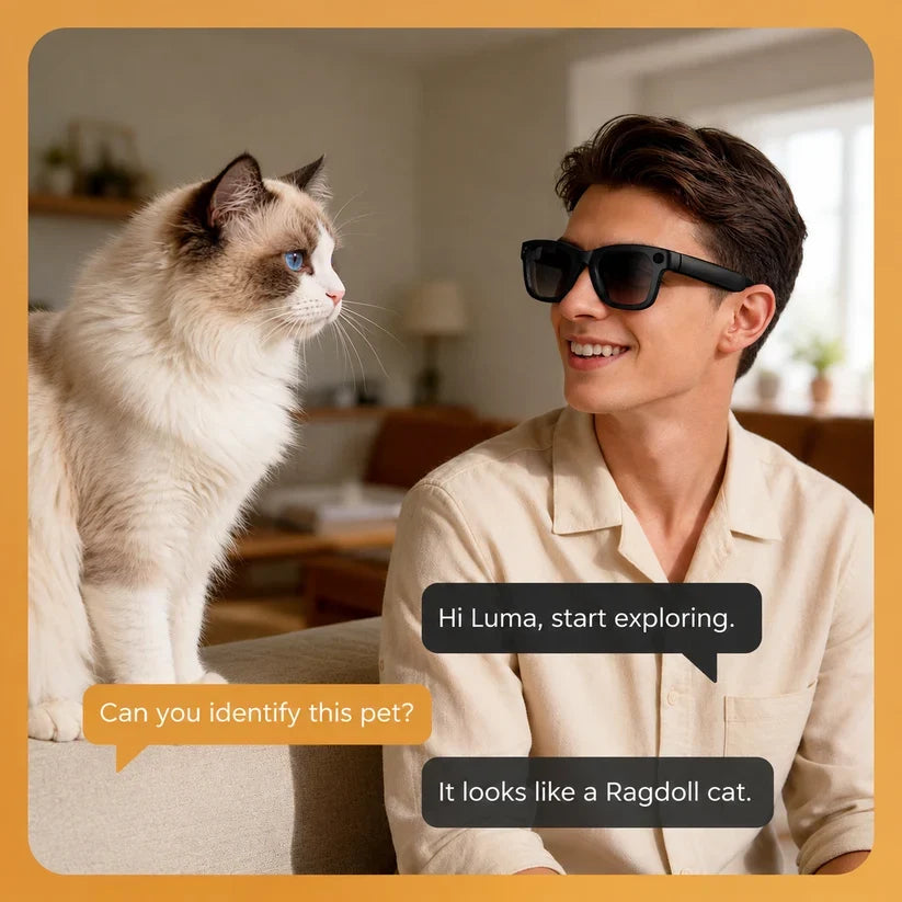 Luma AI Smart Glasses - Hands-Free Camera and Tint Control