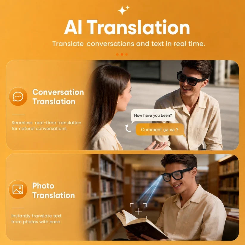 Luma AI Smart Glasses - Hands-Free Camera and Tint Control