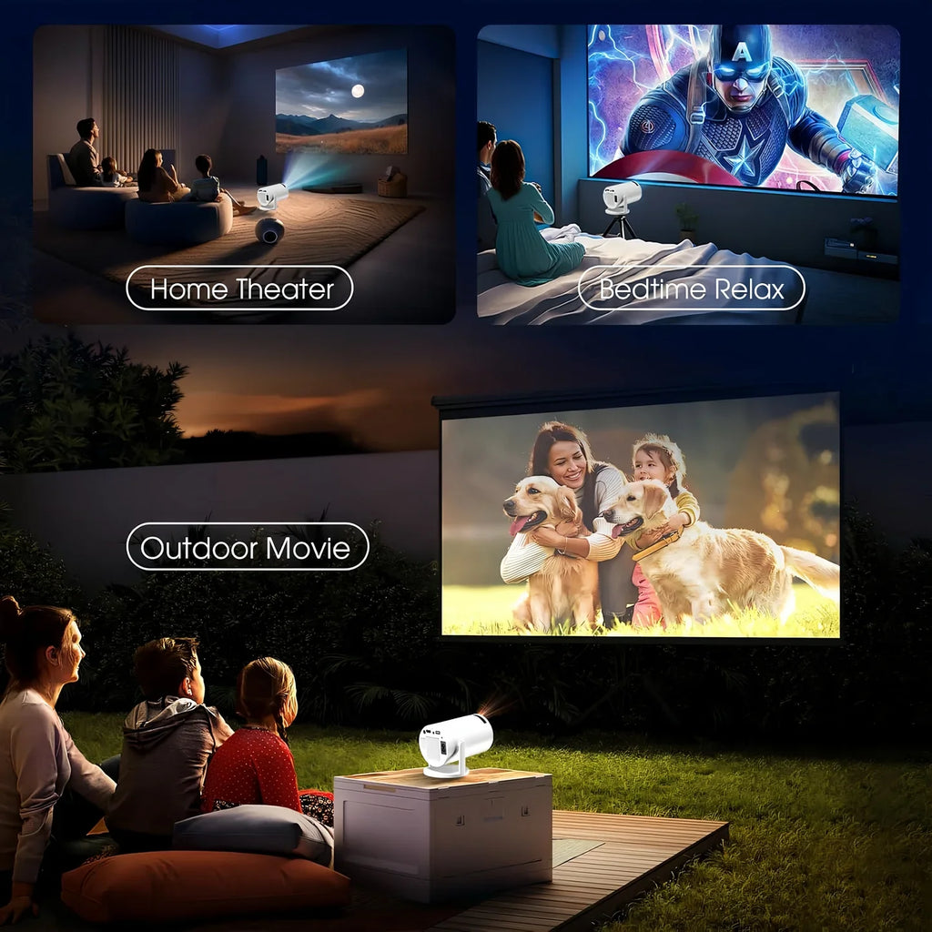 PocketBeam Smart 180° Portable Projector | Android, WiFi 6, Netflix & PS5 Support