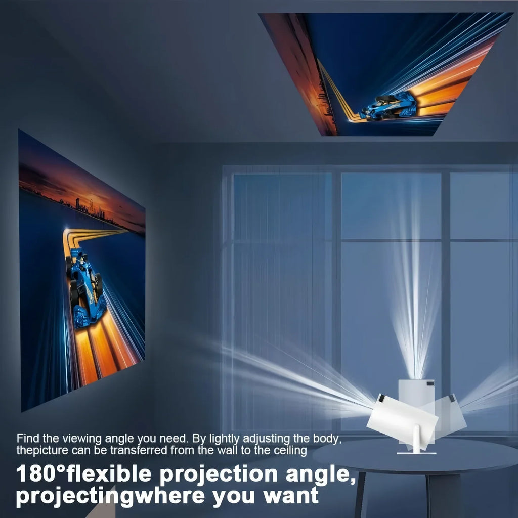 PocketBeam Smart 180° Portable Projector | Android, WiFi 6, Netflix & PS5 Support