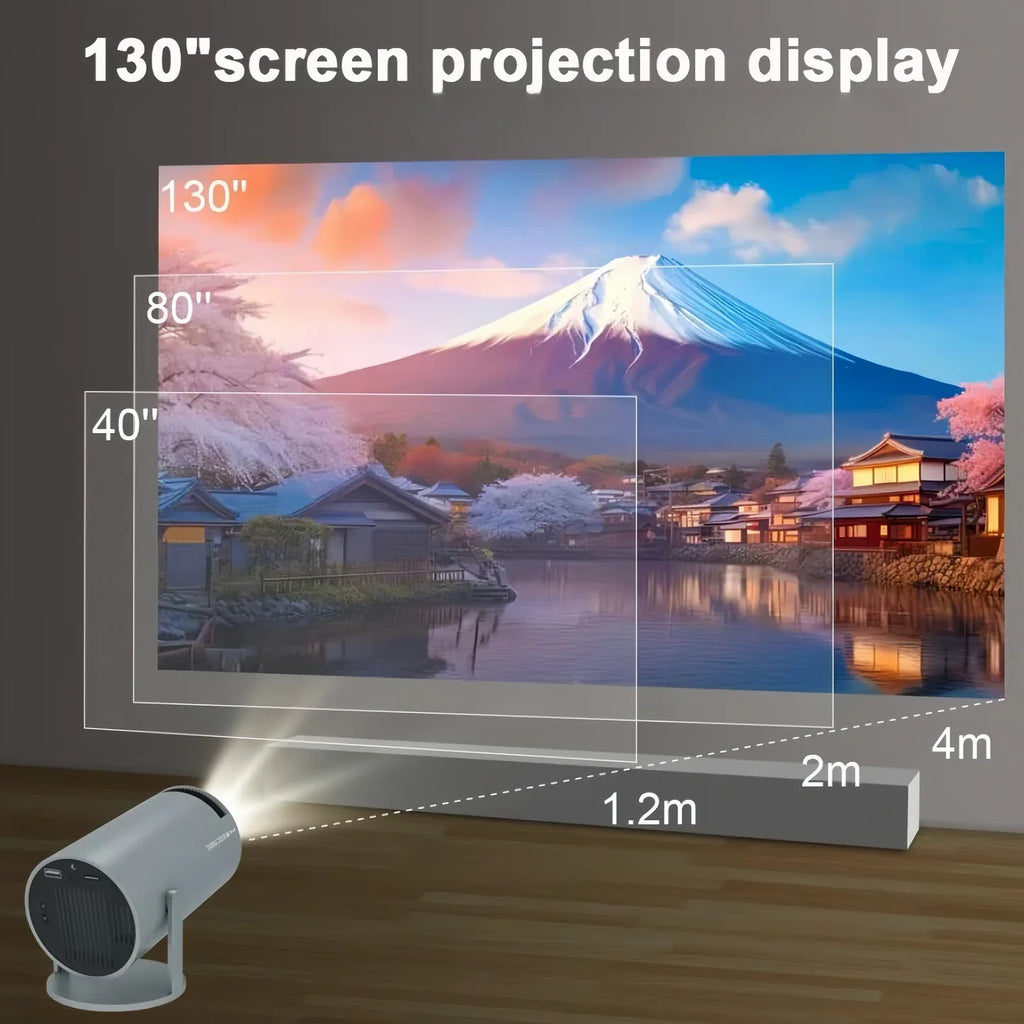 PocketBeam Smart 180° Portable Projector | Android, WiFi 6, Netflix & PS5 Support